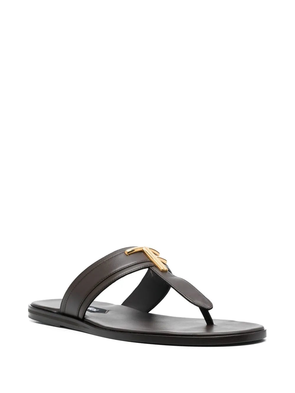 TOM FORD logo-plaque flat slides 