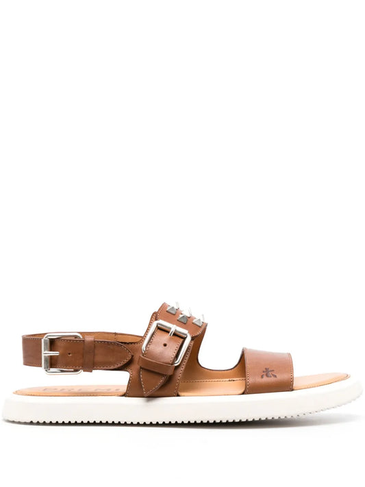 Premiata silver-tone stud-detailing leather sandals