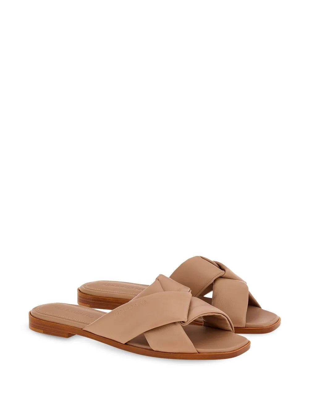 Ferragamo knot-detail leather slides