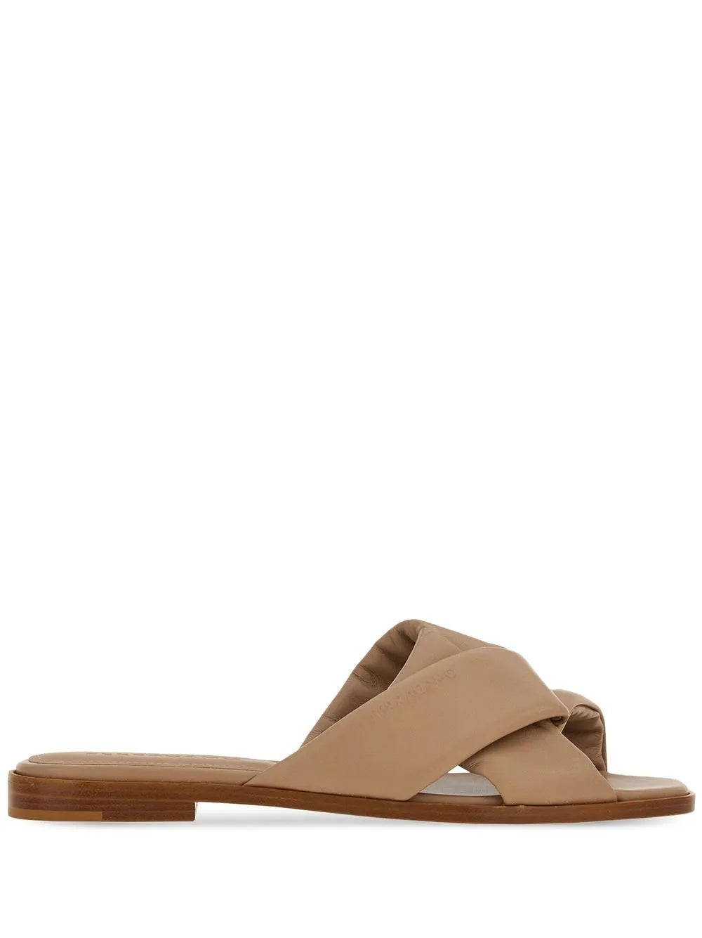 Ferragamo knot-detail leather slides