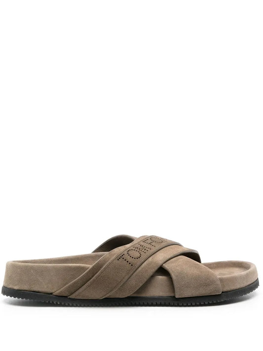 TOM FORD crossover logo-strap slides