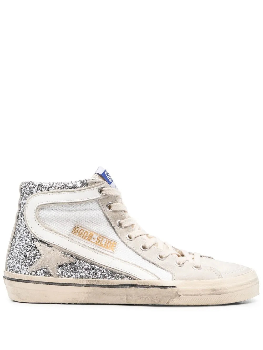 Golden Goose glitter-detail leather high-top sneakers