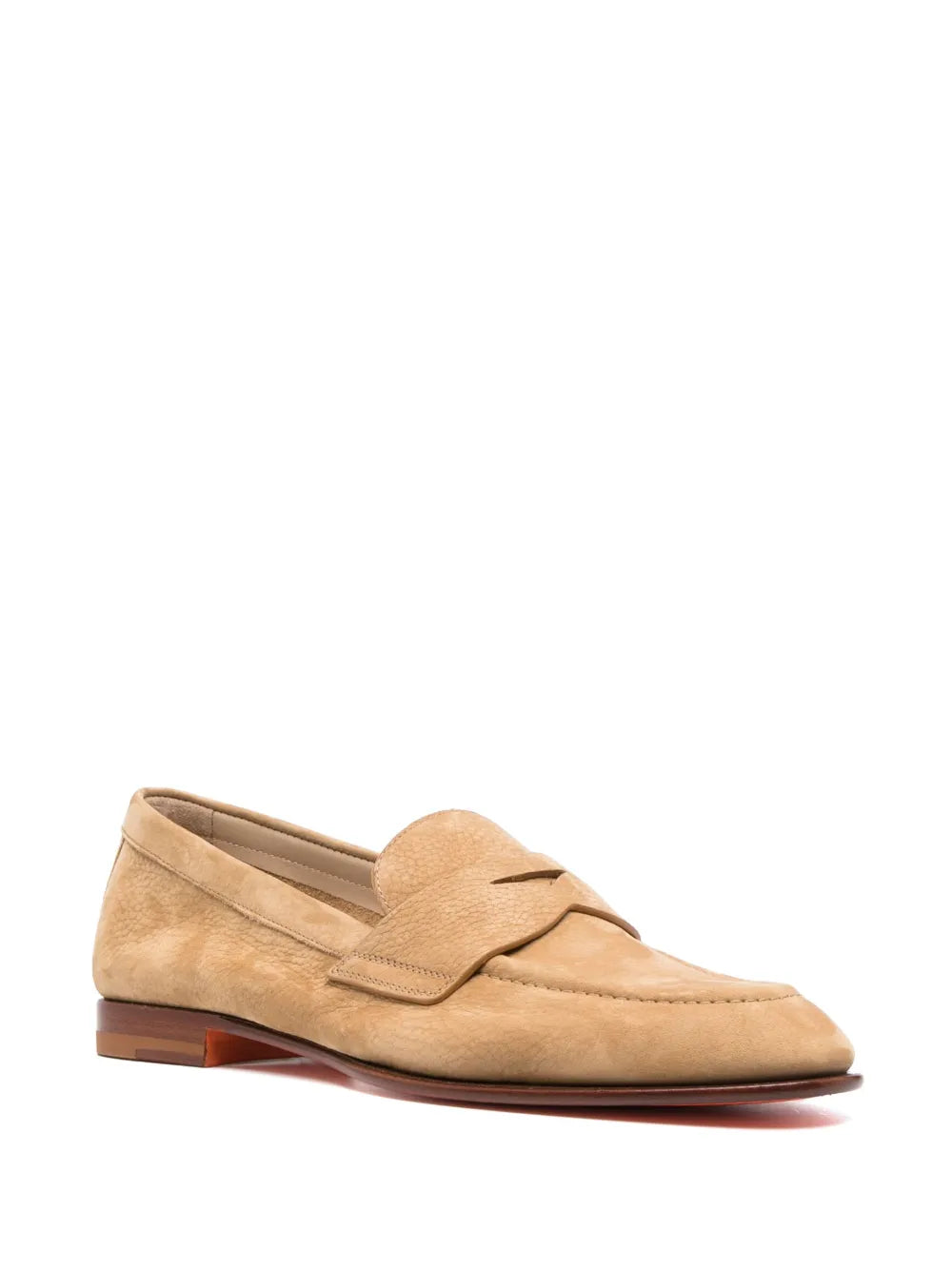 Santoni suede penny loafers