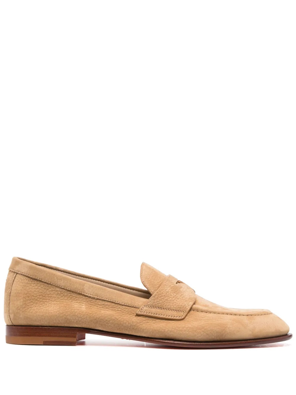 Santoni suede penny loafers