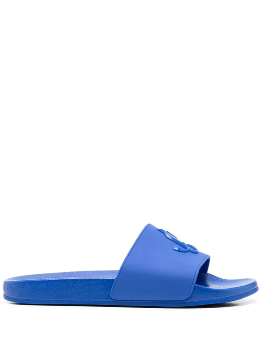 Jimmy Choo embossed-logo slides
