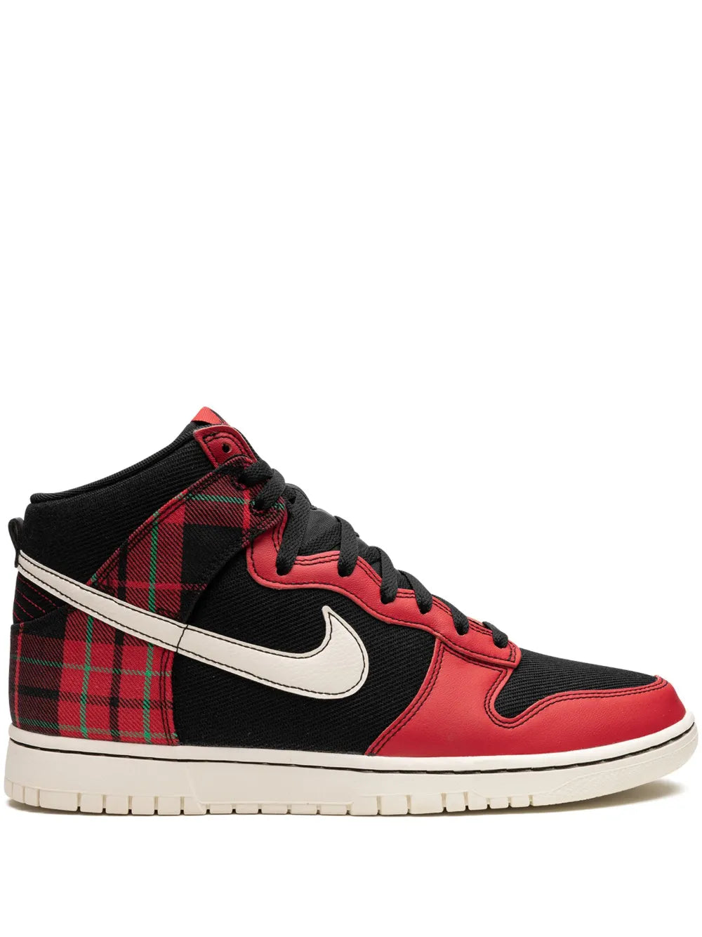 Nike Dunk High "Plaid - Black/Red" sneakers