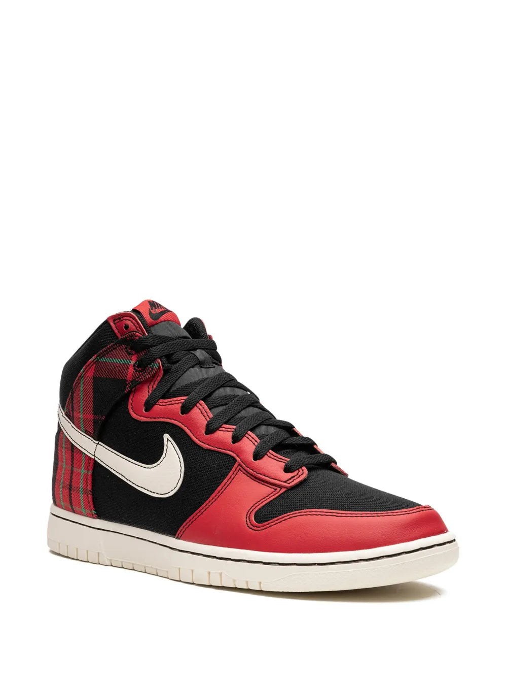 Nike Dunk High "Plaid - Black/Red" sneakers