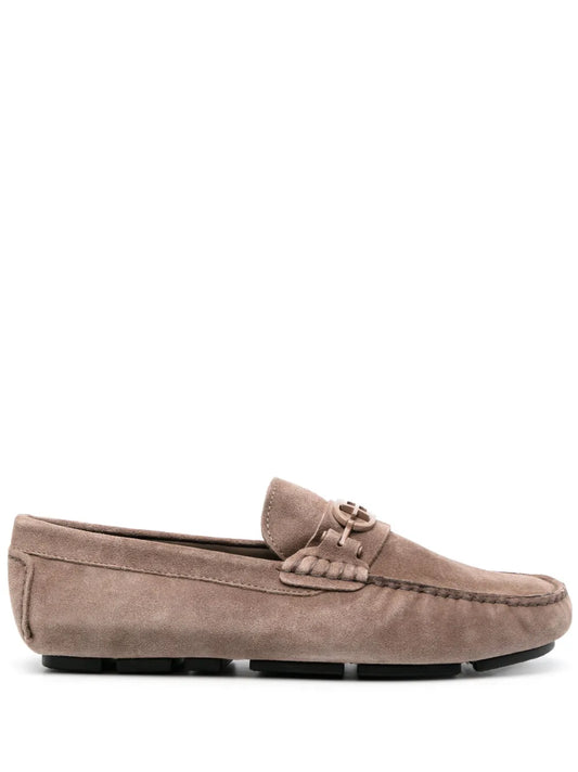 Baldinini logo-plaque suede loafers 