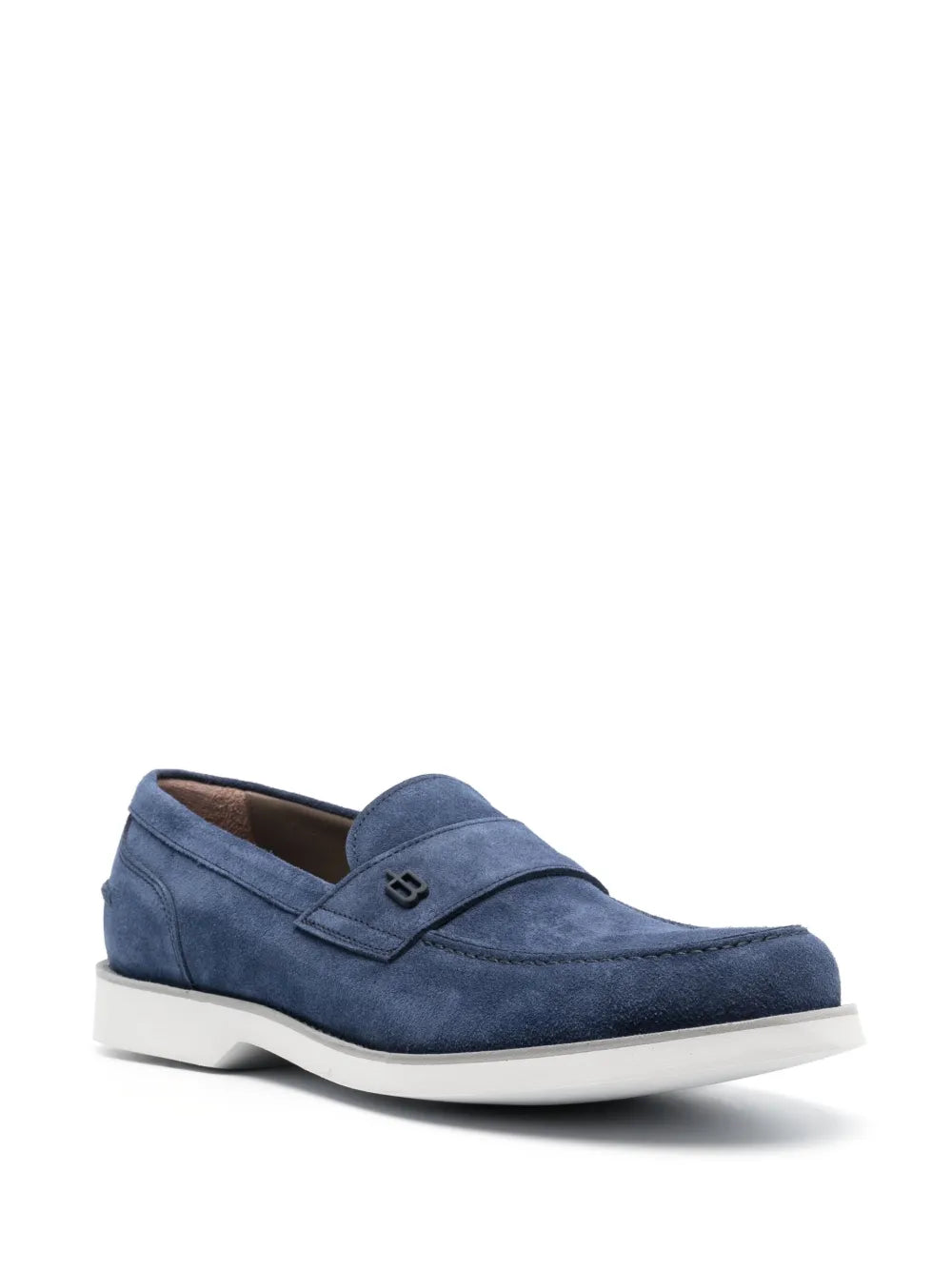 Baldinini logo-plaque suede loafers