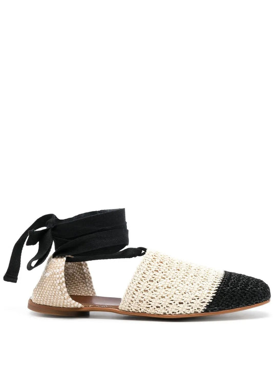 Castañer woven two-tone espadrille flats