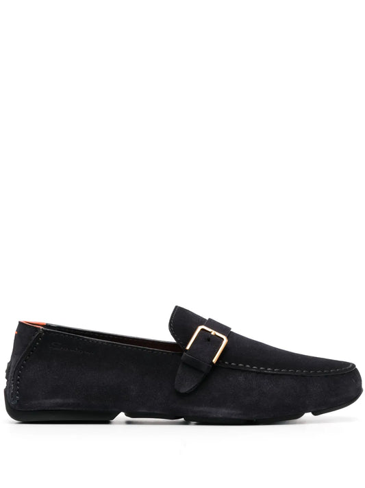Santoni buckle-detail leather loafers