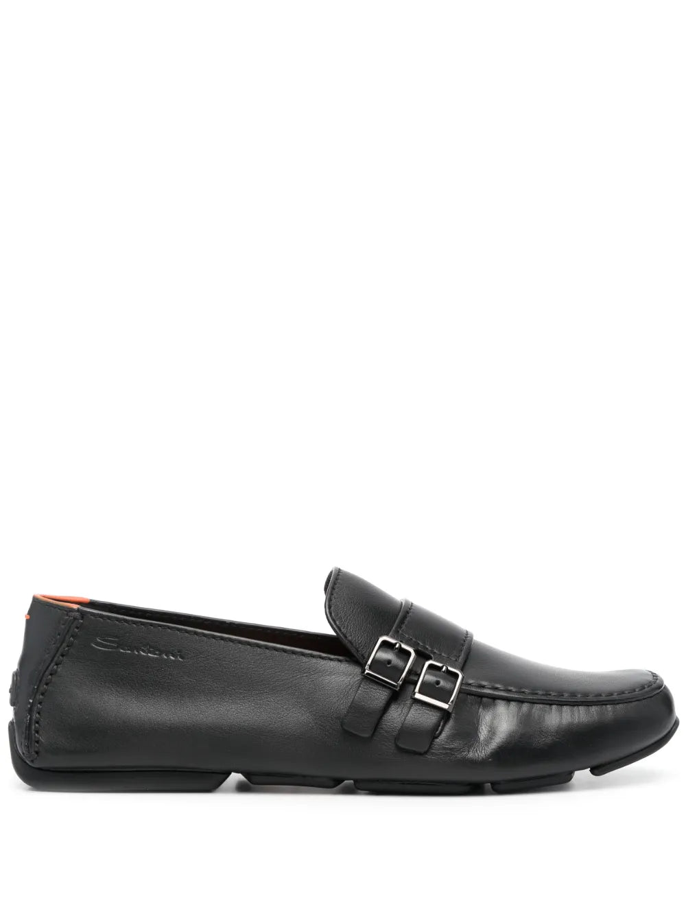 Santoni double-buckle monk shoes