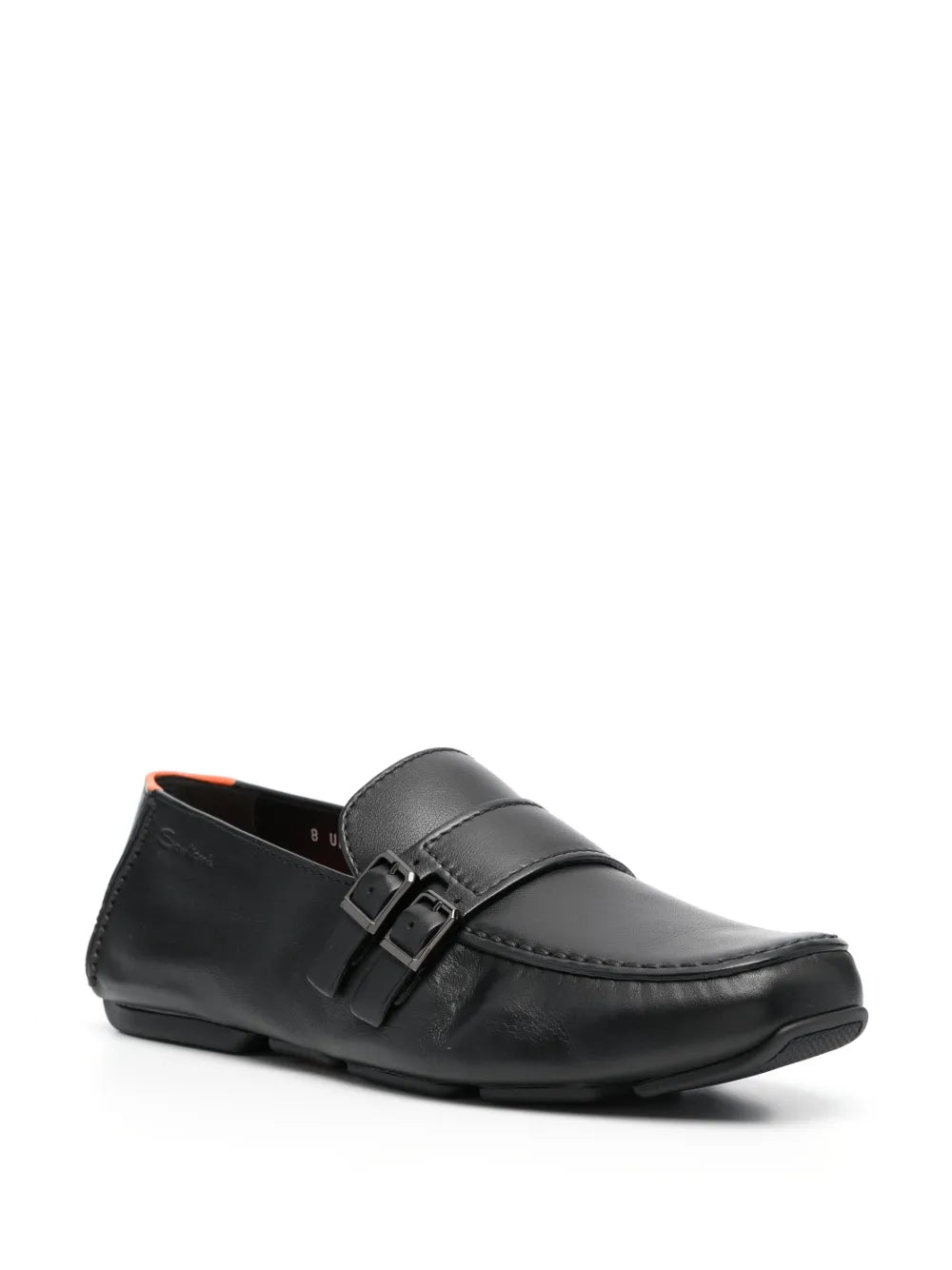 Santoni double-buckle monk shoes