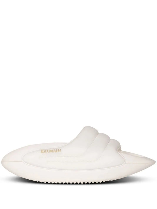 Balmain B-IT quilted leather slides