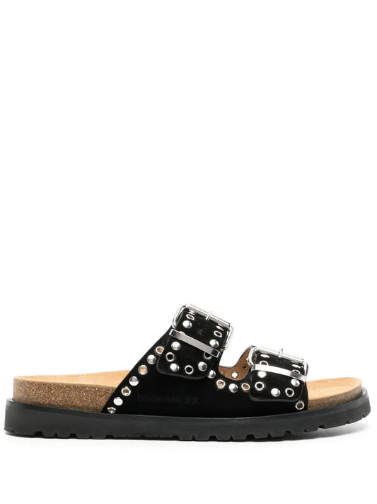 DSQUARED2 double-buckle suede sandals