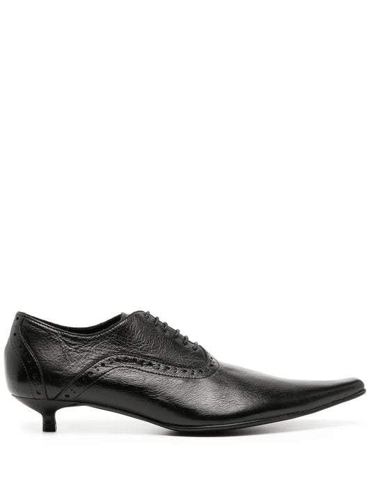 Comme Des Garçons kitten heel pointed-toe brogues