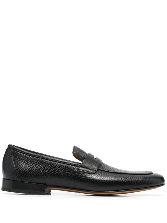 Corneliani grained-texture leather loafers