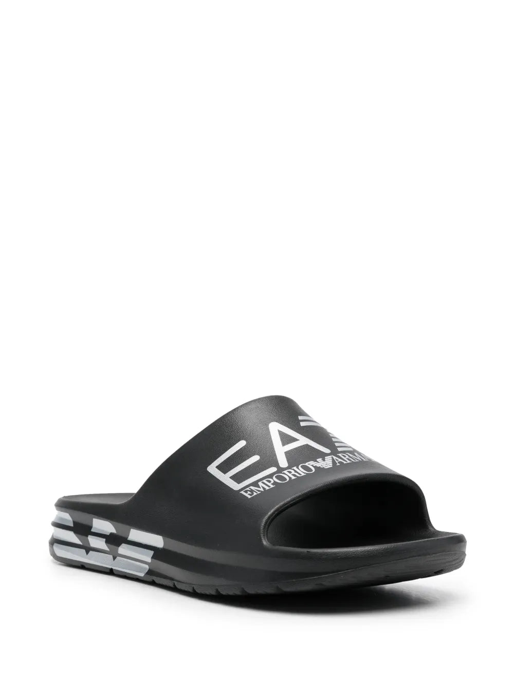 Ea7 Emporio Armani logo-print slip-on slides