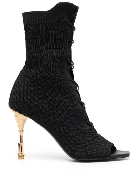 Balmain Moneta monogram lace-up boots
