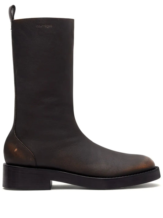 Courrèges Rider Patina leather boots