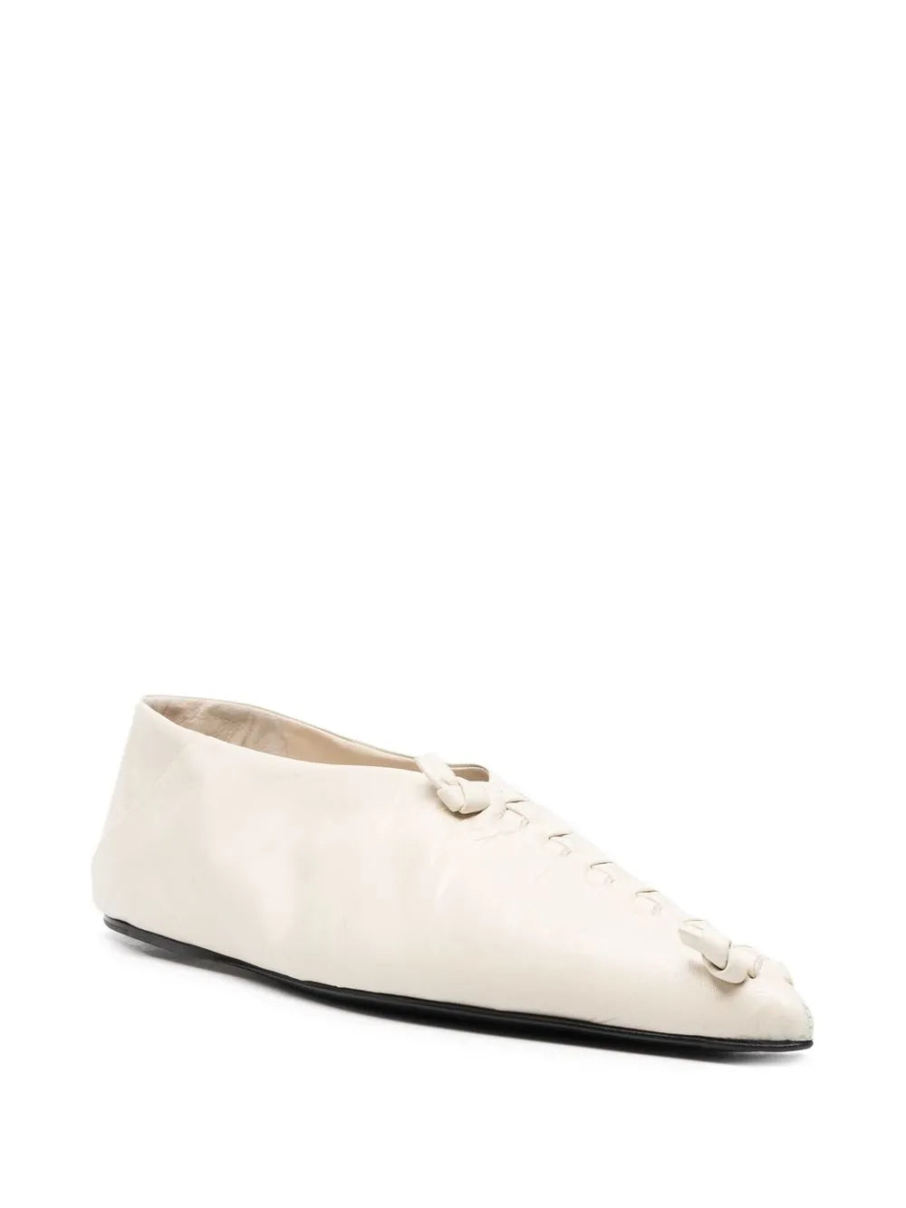 Jil Sander knotted leather ballerina shoes