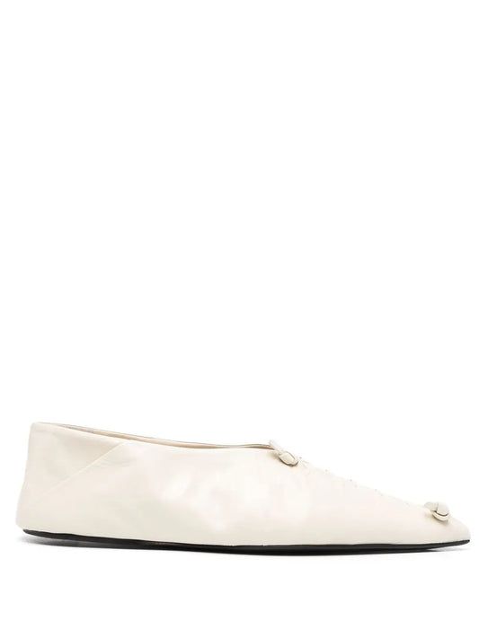 Jil Sander knotted leather ballerina shoes