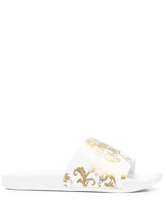 Versace Jeans Couture 'Barocco' print slides
