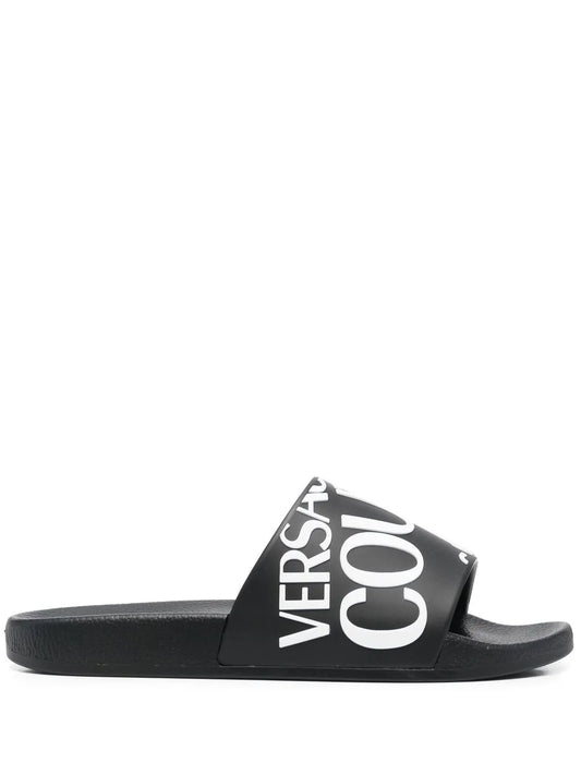 Versace Jeans Couture logo-print slides