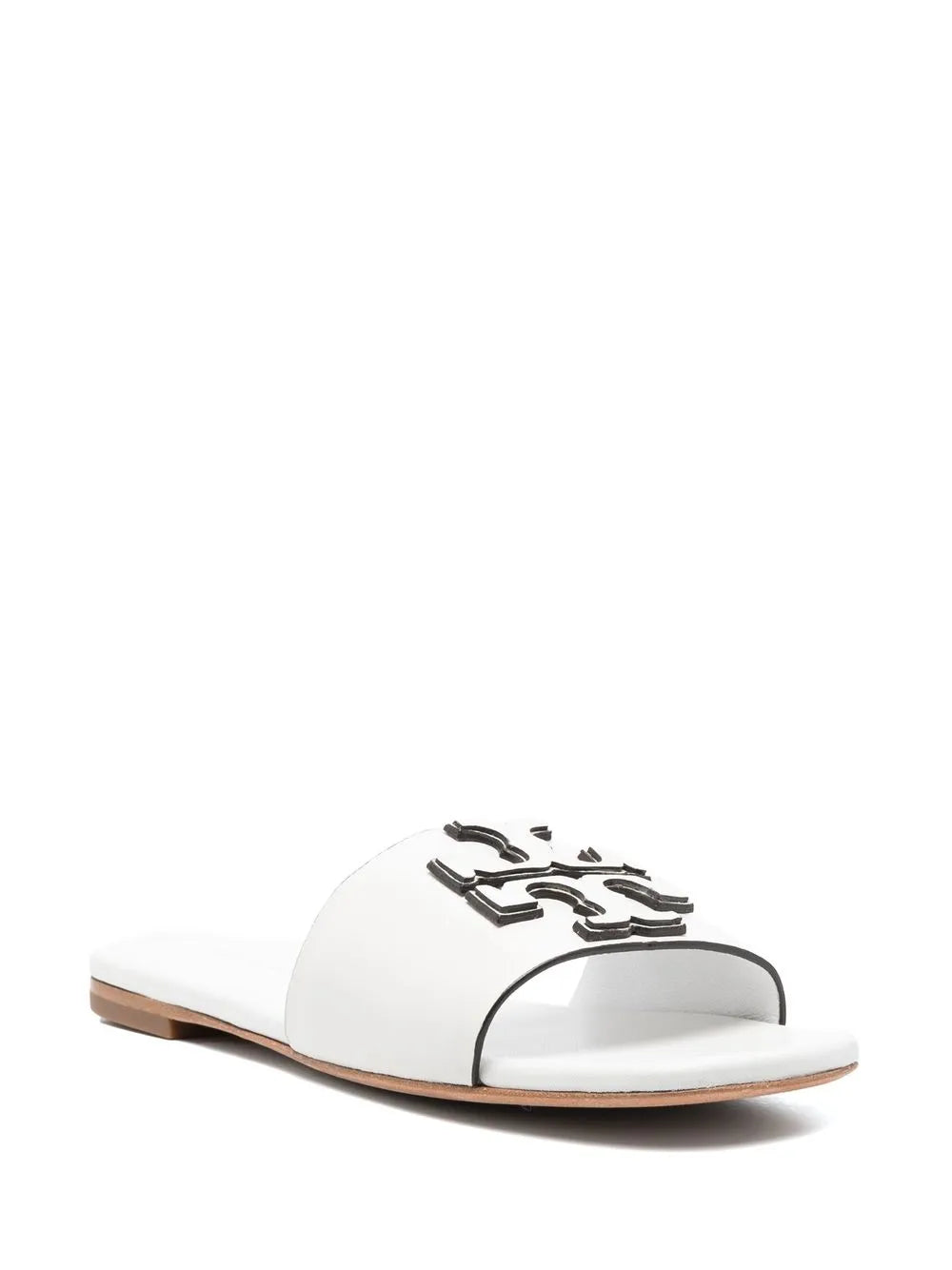 Tory Burch embossed-logo leather slides
