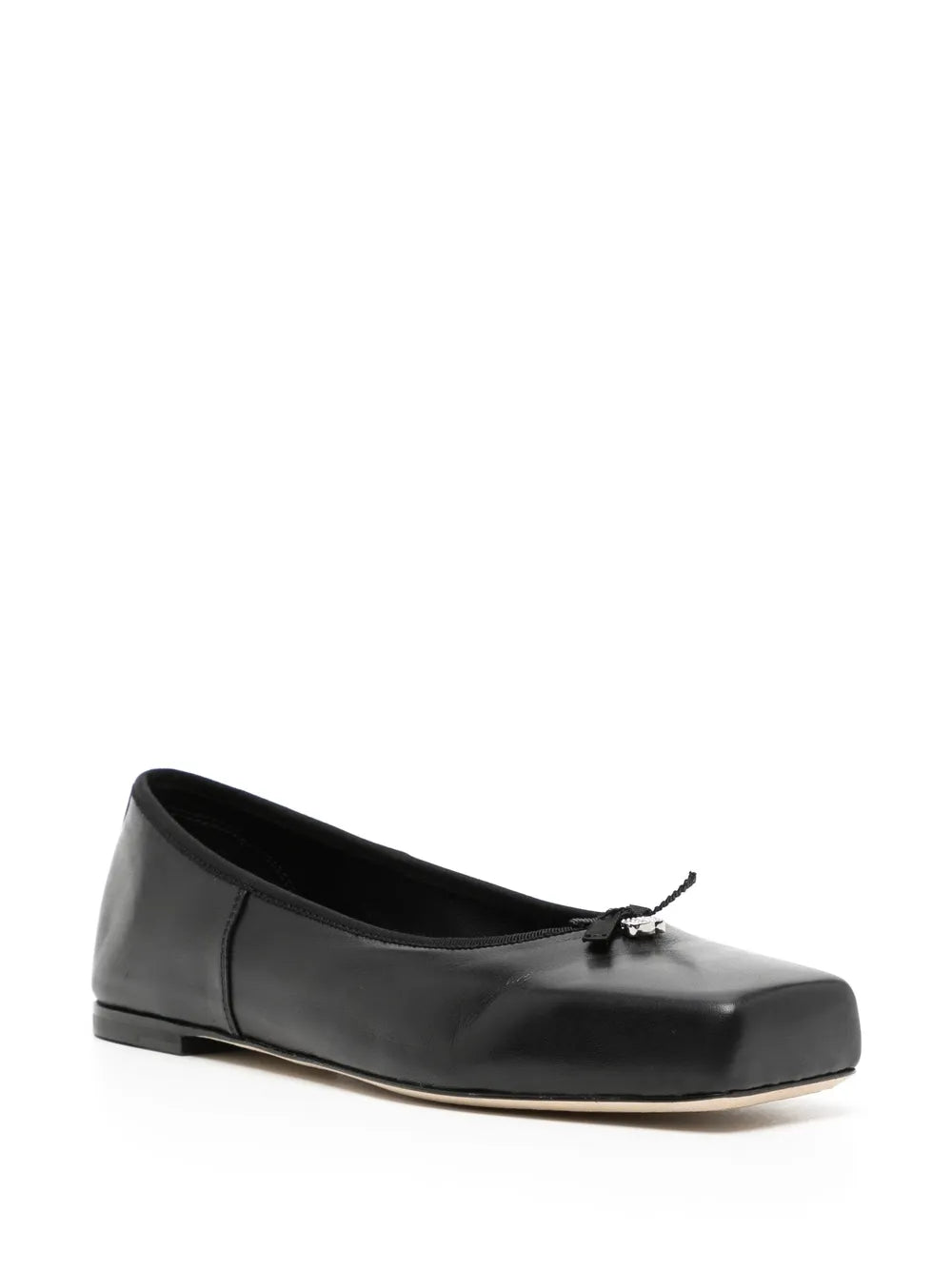 Alexander Wang square-toe leather ballerina shoes