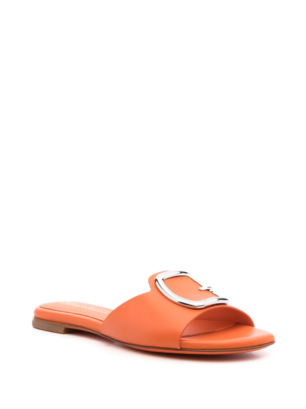 Santoni decorative-buckle leather sandals