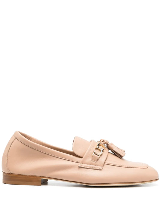 Casadei chunky chain-link leather loafers 
