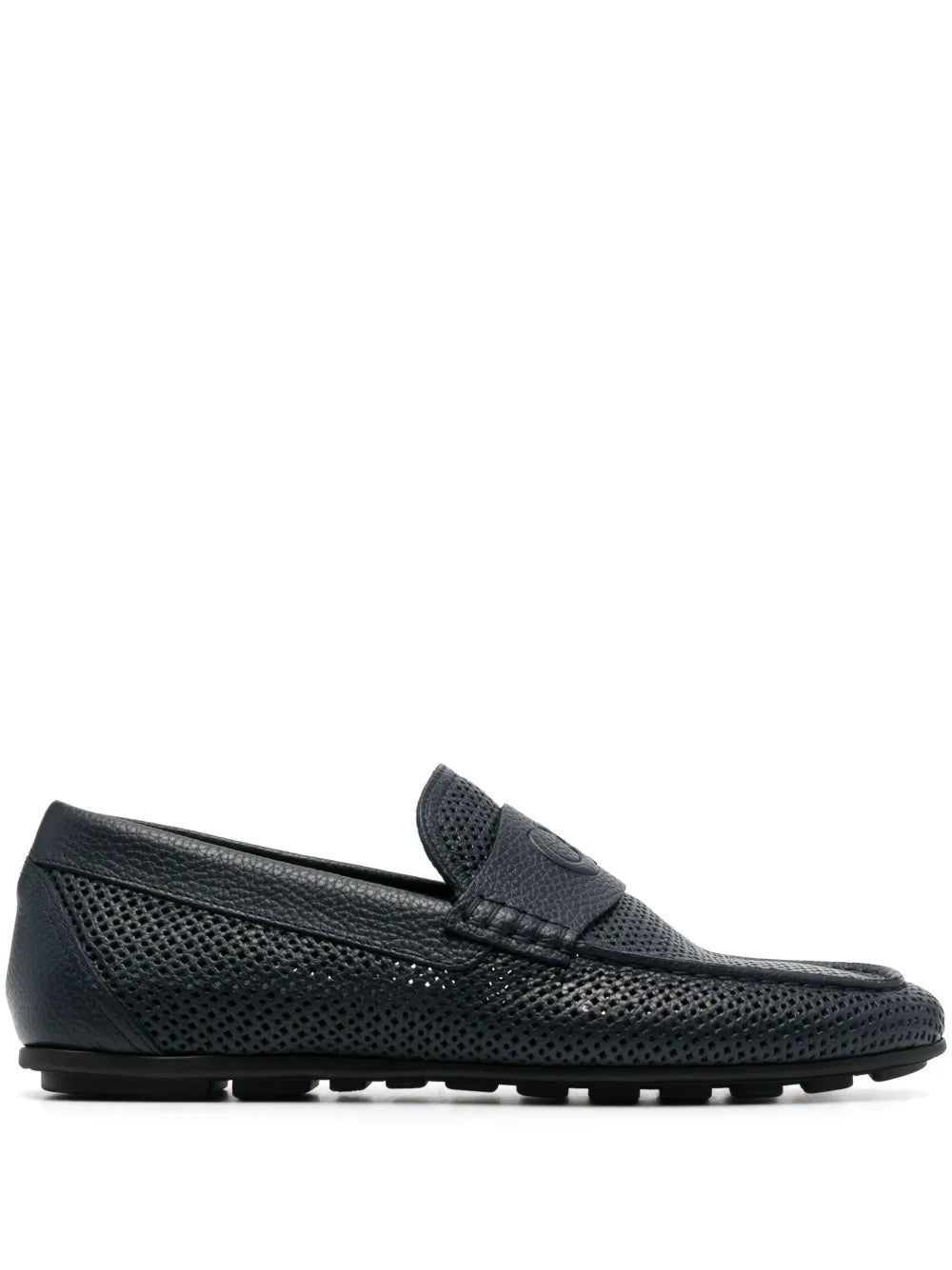 Casadei Dollaro debossed-logo leather loafers 