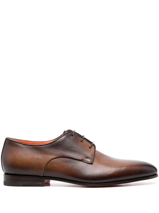 Santoni lace-up leather Derby shoes