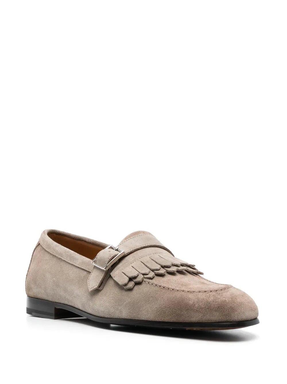 Doucal's fringe-detail suede loafers