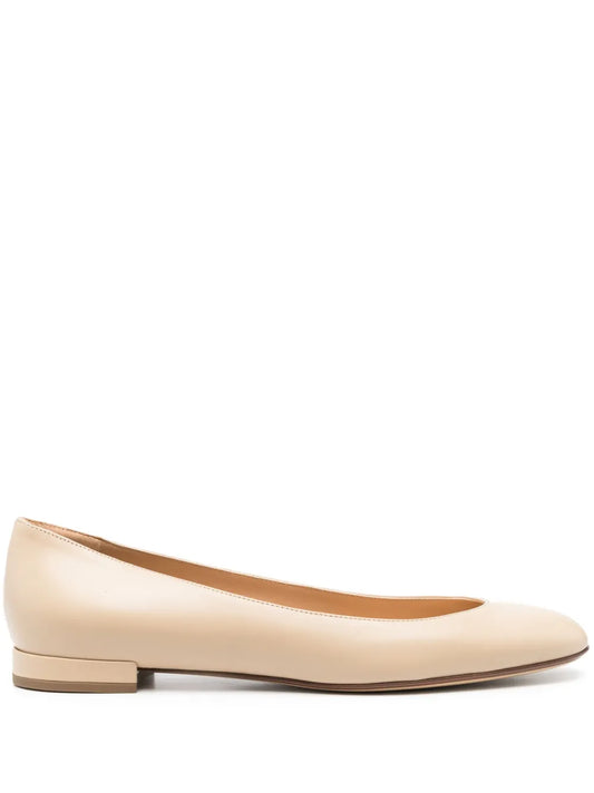 Francesco Russo leather ballerina shoes