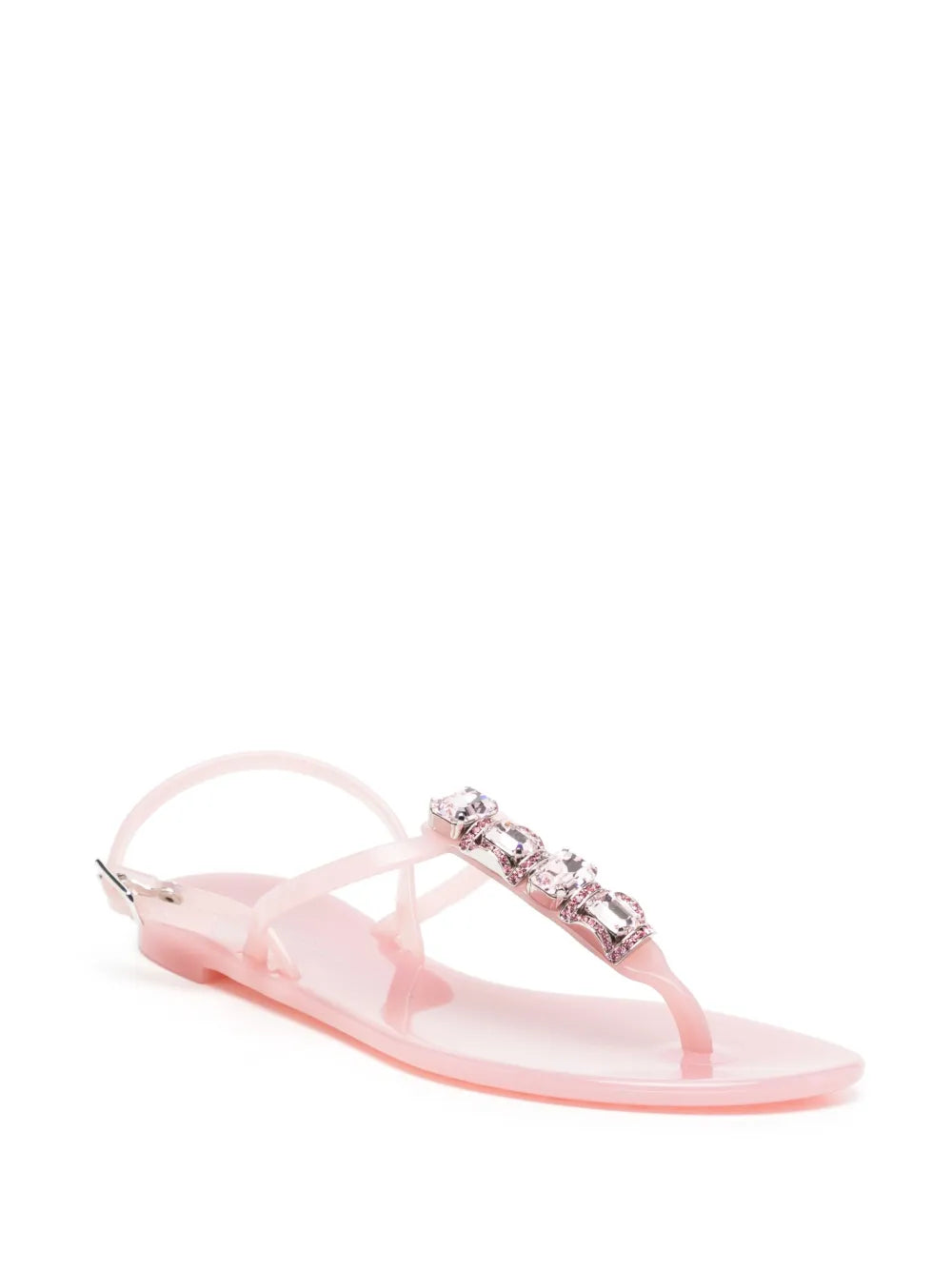 Casadei crystal-embellished beach flip flops