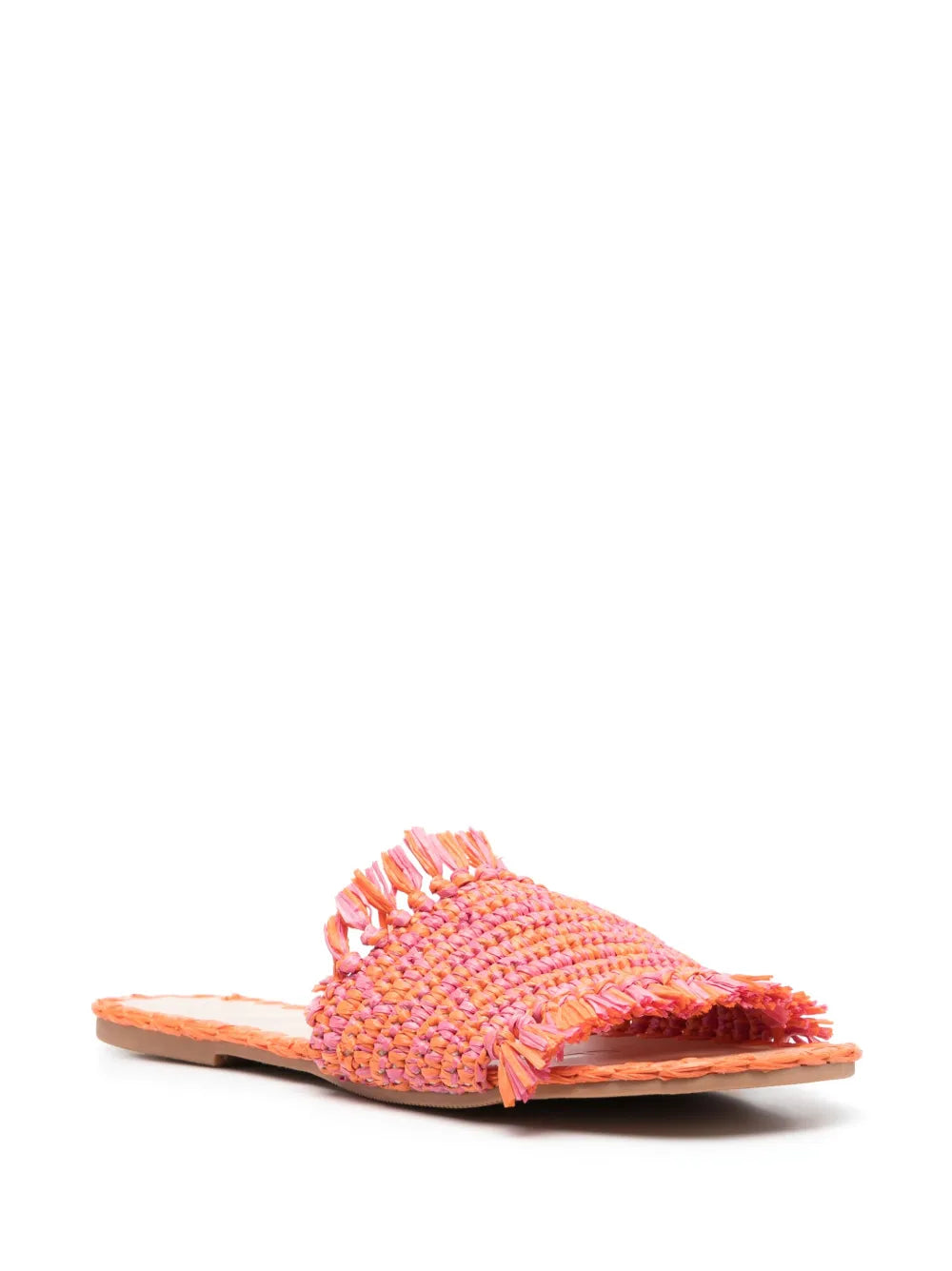 Manebi woven-raffia open-toe slides