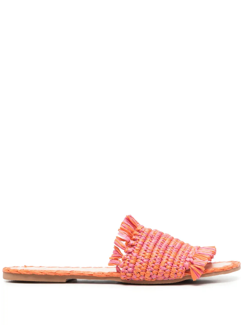 Manebi woven-raffia open-toe slides