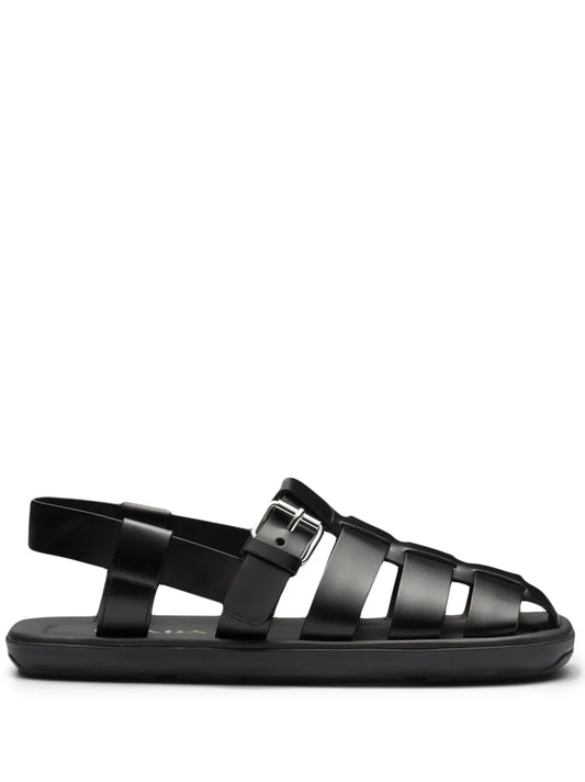 Prada interwoven straps flat sandals