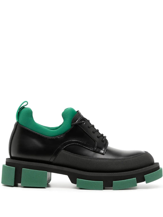 Both lace-up leather shoes