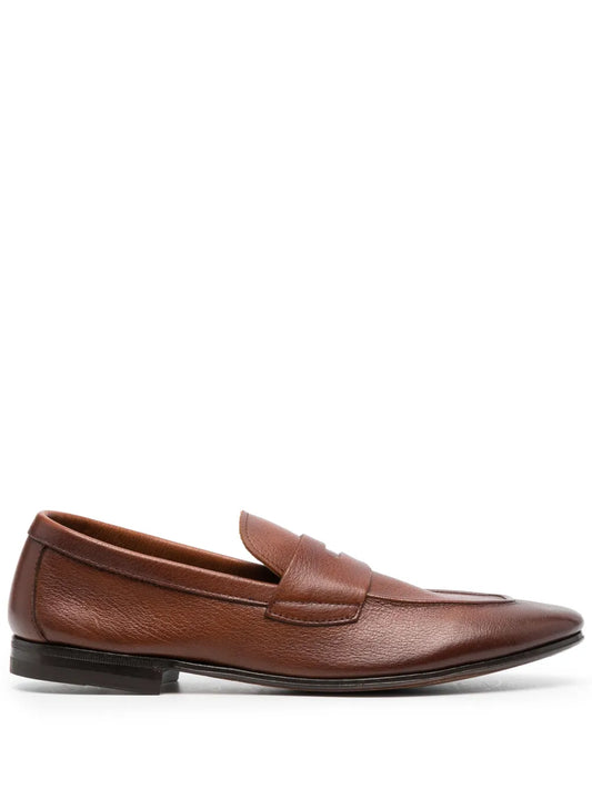 Henderson Baracco grained leather loafers