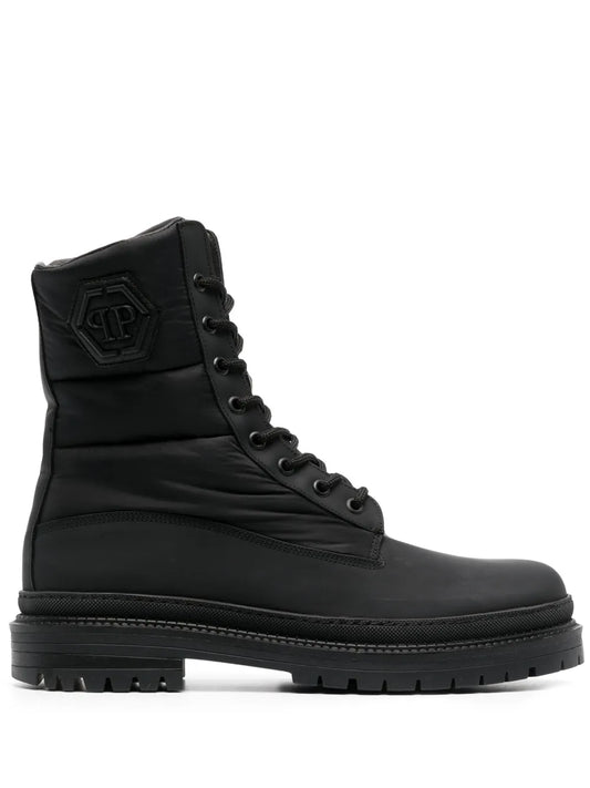 Philipp Plein logo-embossed ankle boots