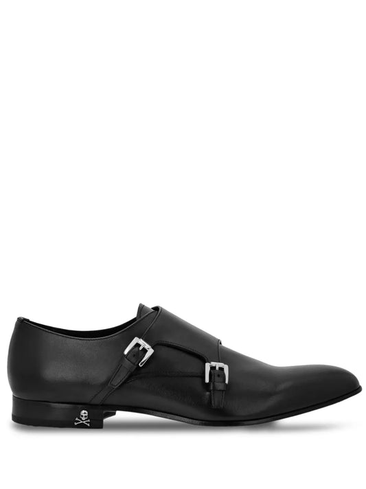 Philipp Plein almond-toe leather derby shoes 