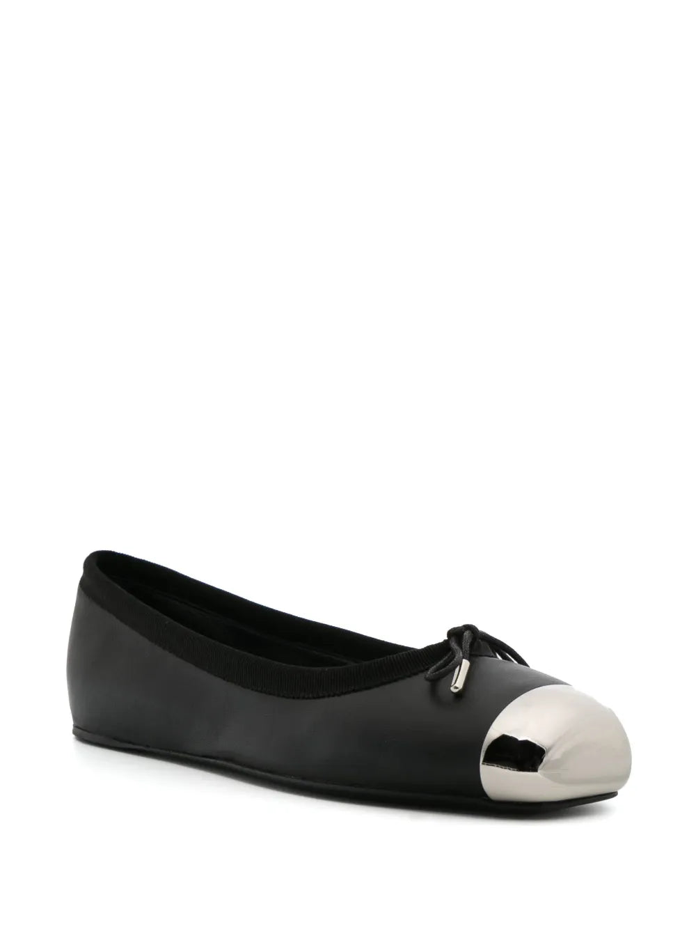Alexander McQueen metal-toecap leather ballerina shoes