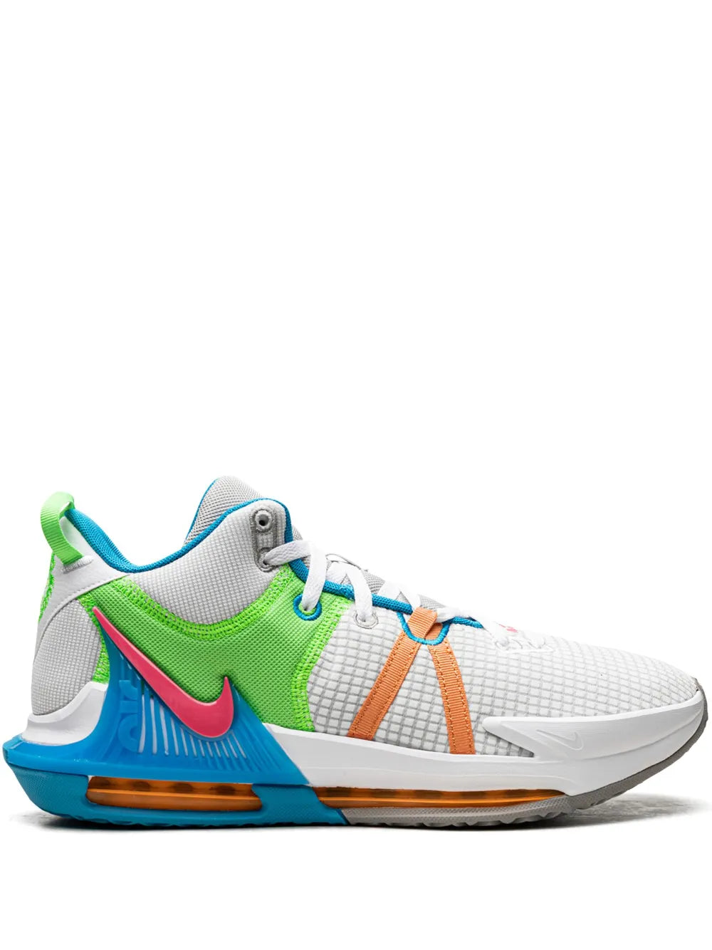 Nike Lebron Witness VII "Grey Fog/Cobblestone/Laser Blue/Hyper Pink" sneakers