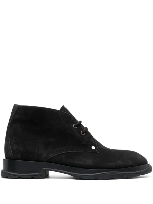 Alexander McQueen lace-up suede boots
