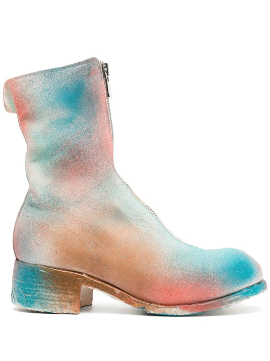 Guidi spray-paint effect boots
