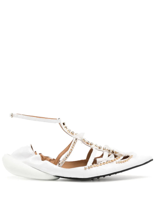 13 09 SR Tootsy Croco leather ballerina flats