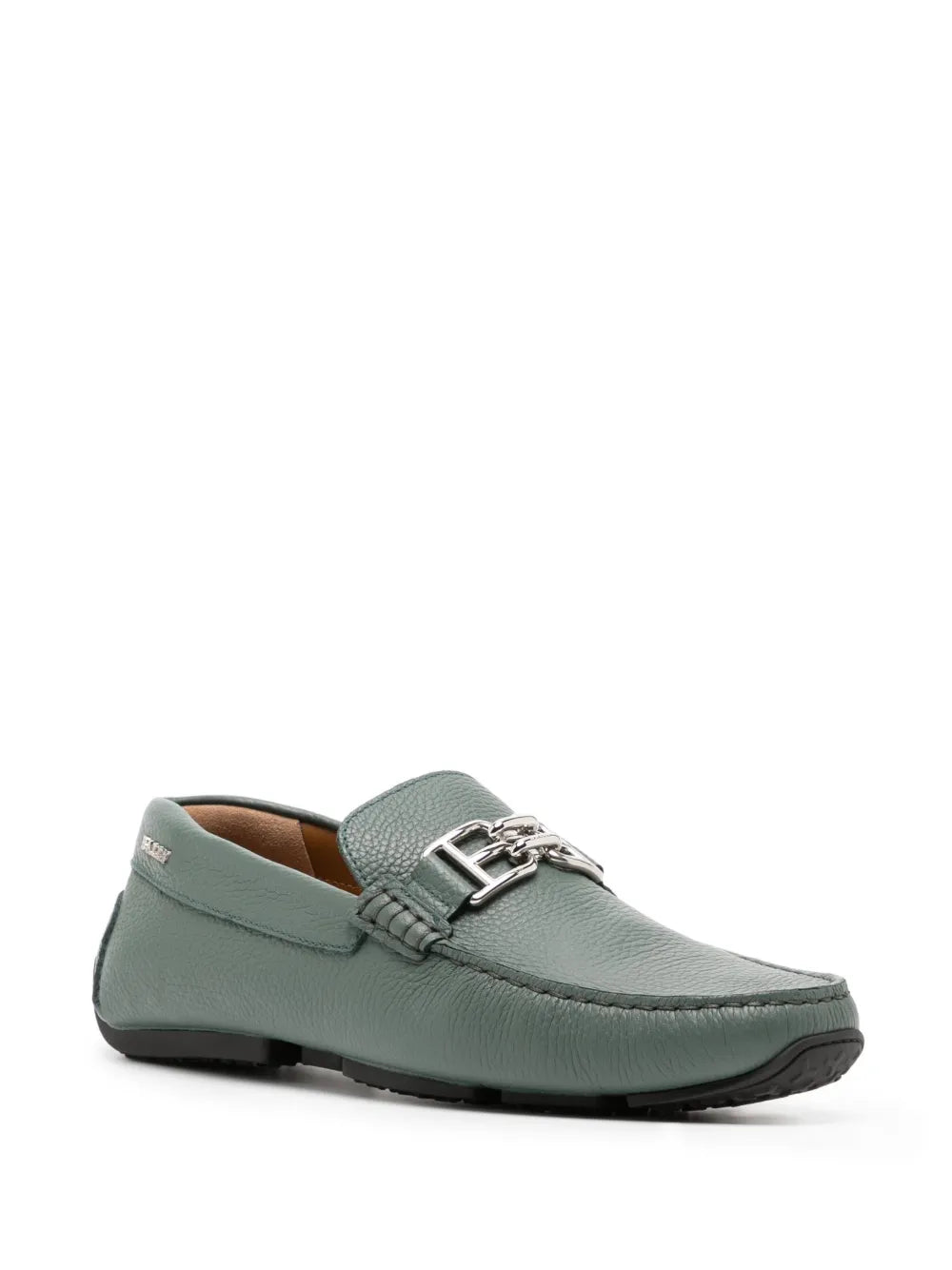 Bally BB-plaque leather loafers